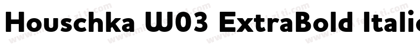 Houschka W03 ExtraBold Italic字体转换